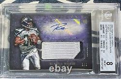 1/1 2012 Topps Inception PURPLE Russell Wilson ROOKIE RC PATCH BGS 8 10 AUTO