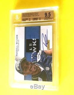1/1 Russell Wilson ROOKIE Hat Patch BGS 9.5 AUTO Jersey Super Bowl Contenders