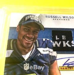 1/1 Russell Wilson ROOKIE Hat Patch BGS 9.5 AUTO Jersey Super Bowl Contenders