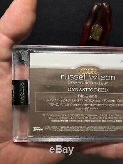 #1/5 Russell Wilson 2018 Topps Dynasty Autograph Patch Encased Yankees Auto
