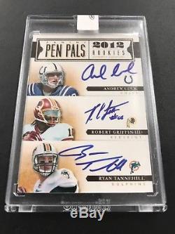 2012 Andrew Luck Russell Wilson Tannehill RG3 Prime Signatures AUTO PEN PALS Rc
