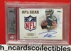 2012 Bgs 9/10 National Treasures Russell Wilson Rookie NFL Shield Auto 1/1