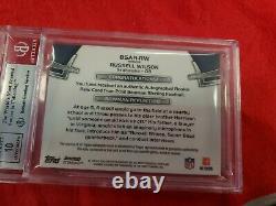 2012 Bowman Sterling Gold Refractor Russell Wilson ROOKIE PATCH AUTO 04/66 BGS 9