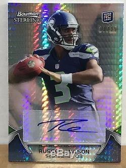 2012 Bowman Sterling Russell Wilson RC Auto Prism Refractor # To 15