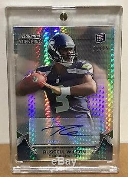 2012 Bowman Sterling Russell Wilson RC Auto Prism Refractor # To 15