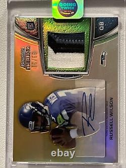 2012 Bowman Sterling Russell Wilson RPA Rookie Patch 6/66 Auto