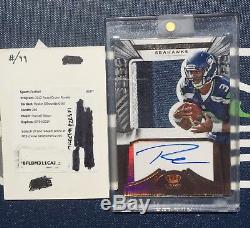 2012 CROWN ROYALE RUSSELL WILSON GOLD 3 Clr JERSEY PATCH #280 AUTO 90/99