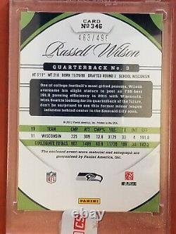 2012 Certified Freshman Fabric Russell Wilson RC Rookie Dual Jersey AUTO /499