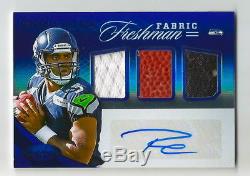 2012 Certified Russell Wilson Auto Autograph 3x Patch Ball Glove RC #49/49, 1/1