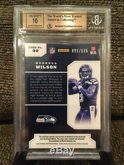 2012 Certified Russell Wilson RC Jersey Auto /175 BGS 9.5 GEM MINT With10 AUTO