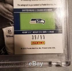 2012 Contenders Football Russell Wilson Playoff Ticket Rookie Auto #39/99