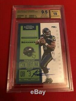 2012 Contenders ROOKIE TICKET Russell Wilson RC ON-CARD AUTO BGS 9.5 10