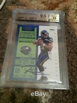 2012 Contenders RUSSELL WILSON RC Auto BGS 9.5/10 TRUE GEM MINT PLUS #225A