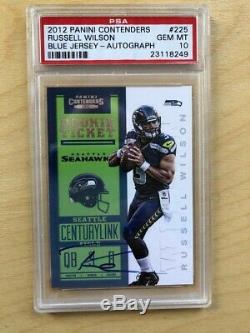 2012 Contenders Rookie Ticket Russell Wilson Seahawks RC Rookie AUTO PSA 10