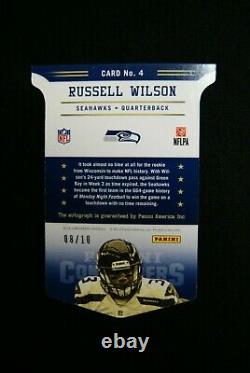 2012 Contenders Rookie of The Year Russell Wilson Auto Rare # 8/10 Die cut RC