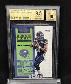 2012 Contenders Russell Wilson #225A Rookie Ticket Auto BGS 9.5 with10 Auto