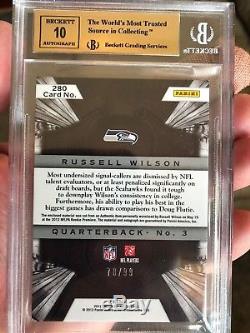 2012 Crown Royale Russell Wilson RC AUTO 3 COLOR Jumbo Patch GOLD BGS 9.5 10 /5