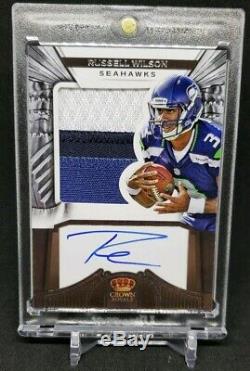2012 Crown Royale Russell Wilson RPA RC Patch AUTO /349 Rookie Autograph On Card