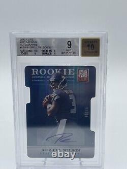 2012 Elite Russell Wilson RC Aspirations Die Cut Auto /49 BGS 9 MINT With10 Rookie