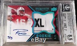 2012 Exquisite Russell Wilson RC Auto Patch #127 BGS 8.5 NM-MT+ #3/3