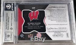 2012 Exquisite Russell Wilson RC Auto Patch #127 BGS 8.5 NM-MT+ #3/3