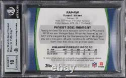 2012 Finest Refractor Russell Wilson ROOKIE RC PATCH AUTO /250 #RAPRW BGS 9 MINT