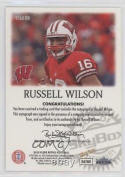 2012 Fleer Retro 1997 Autographics Russell Wilson #97AU-RW Rookie Auto RC