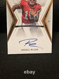 2012 Leaf Ultimate Draft Russell Wilson Rw1 Rookie Rc On Card Auto Autograph