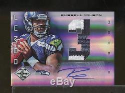 2012 Limited Prime Jumbo Jersey Auto RUSSELL WILSON 18/25 Rookie RC (SC7)