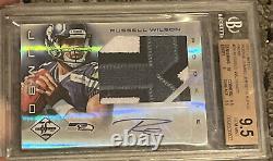 2012 Limited Russell Wilson Jumbo Rookie Patch Auto BGS 9.5/10 Gem Mint Seahawks