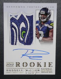 2012 National Treasures #325 Rookie Materials Gold /49 Russell Wilson 10 Auto