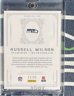 2012 National Treasures BLACK #/25 Russell Wilson ROOKIE CARD RC PATCH AUTO #325