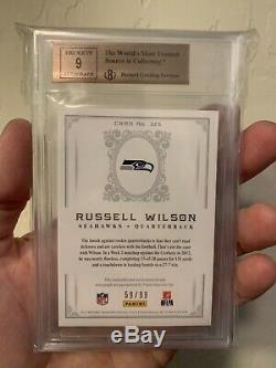 2012 National Treasures Russell Wilson BGS 9.5 Auto 9