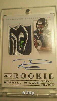 2012 National Treasures Russell Wilson Logo Auto RPA Gold # to 49