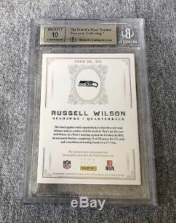 2012 National Treasures Russell Wilson RC Auto RPA Patch GOLD #12/49 BGS 9 / 10