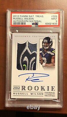 2012 National Treasures Russell Wilson RC RPA PSA 9 Auto Rookie Autograph Patch
