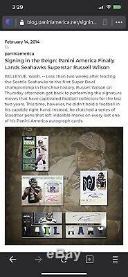 2012 National Treasures Russell Wilson ROOKIE RPA AUTO/PATCH Gold SP #46/49 SICK