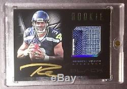 2012 Panini Black RUSSELL WILSON /349 3 Color Rookie Patch Auto RC! MVP
