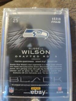 2012 Panini Black Russell Wilson RC ON CARD AUTO RPA Patch Gold Auto /99
