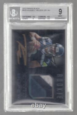 2012 Panini Black Russell Wilson Rc /349 Autograph Patch Rpa Bgs 9 / 10 Auto