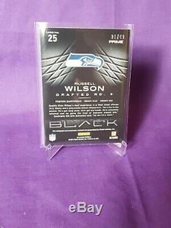 2012 Panini Black Russell Wilson Rookie Patch Autograph 21/49 SICK PATCH & AUTO