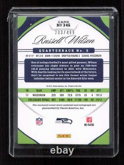 2012 Panini Certified #346 Russell Wilson RC Rookie Jersey Auto #'d /499