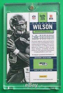 2012 Panini Contenders #225 Russell Wilson Rookie Auto Blue Jersey Rookie Ticket