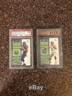 2012 Panini Contenders Graded Russell Wilson Auto Variation /25 & Auto base /550
