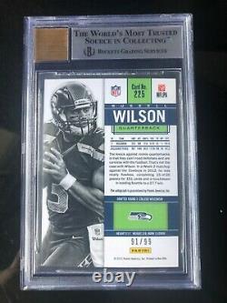 2012 Panini Contenders RUSSELL WILSON Playoff Ticket Auto RC #/99 BGS 9 Mint