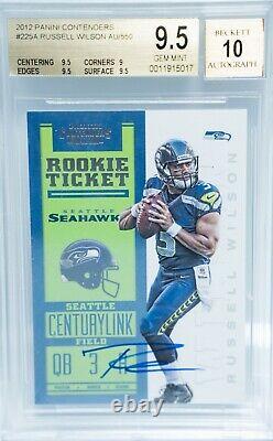 2012 Panini Contenders Russell Wilson #225 RC AUTO Autograph BGS 9.5 Gem Mint