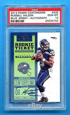 2012 Panini Contenders Russell Wilson AUTO ROOKIE CARD PSA 10 GEM MINT