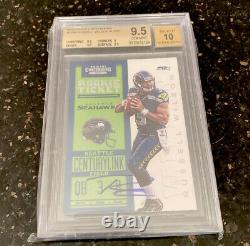 2012 Panini Contenders Russell Wilson Blue Jersey AUTO ROOKIE #225. BGS 9.5/10
