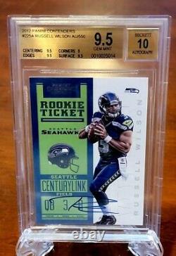 2012 Panini Contenders Russell Wilson RC /550 BGS 9.5 Auto 10
