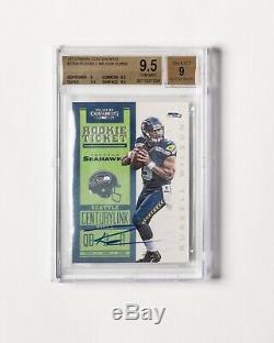 2012 Panini Contenders Russell Wilson ROOKIE RC AUTO #225 BGS 9.5 GEM MT 1/1